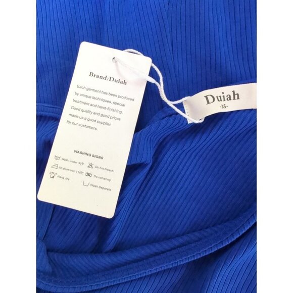 Duiah Women's One Shoulder Royal blue dress with ruffle (NWT) Size XS - Picture 5 of 9
